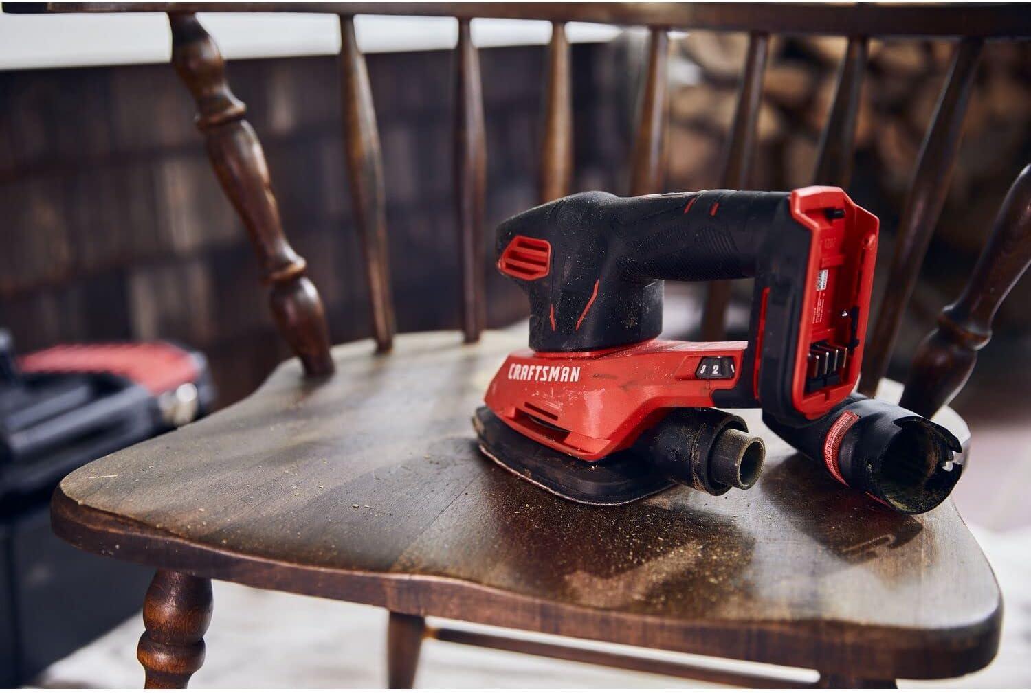 image:imageCRAFTSMAN 20V MAX Cordless Detail Sander Tool Only CMCW221B Red