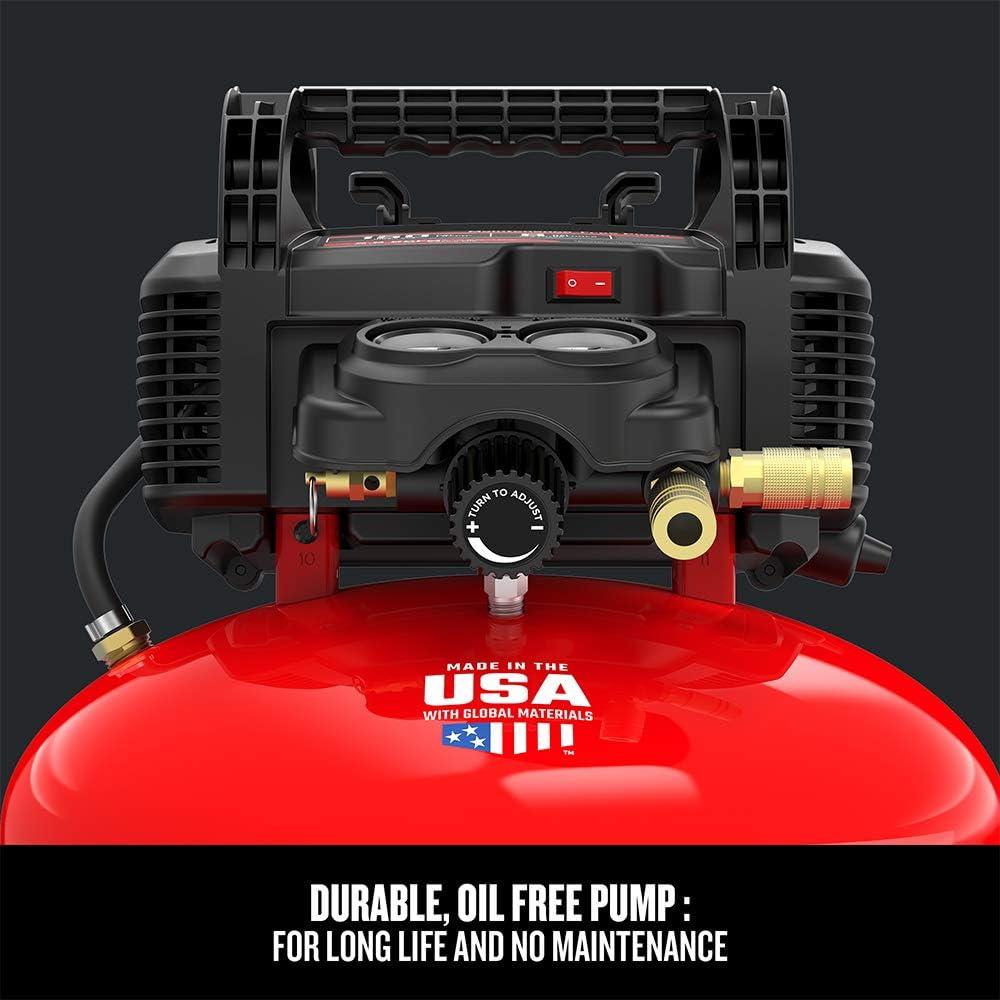 image:imageCRAFTSMAN Air Compressor 6 Gallon Pancake OilFree with 13 Piece Accessory Kit CMEC6150KAir Compressor w Accessory Kit
