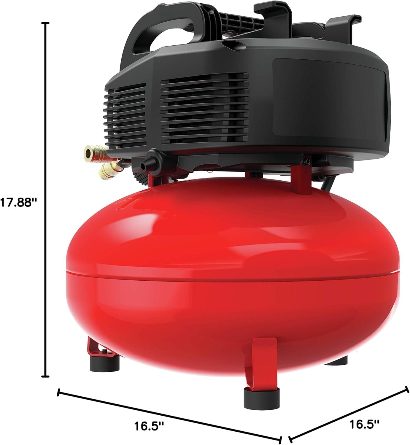 image:imageCRAFTSMAN Air Compressor 6 Gallon Pancake OilFree with 13 Piece Accessory Kit CMEC6150KAir Compressor w Accessory Kit