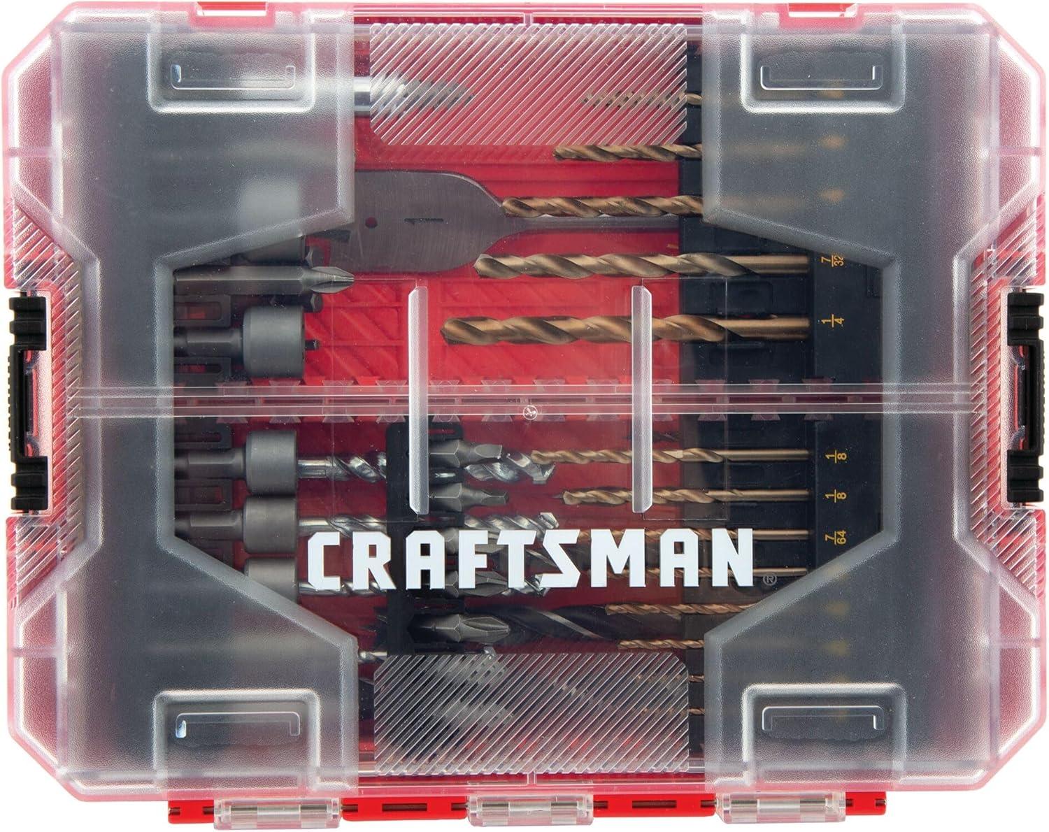 image:imageCRAFTSMAN Drill Bit Set 60 Pieces Impact Driver and Screwdriver Bit Set Includes Nut Drivers CMAF1260