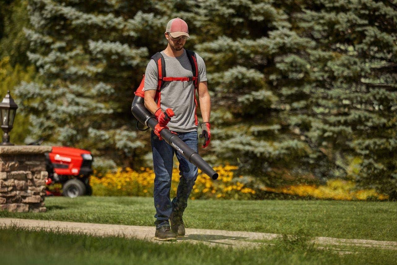 image:imageCRAFTSMAN Gas Powered Backpack Leaf Blower Lightweight Backpack Blower 220MPH 51cc 2Cycle CMXGAAMR51BPLeaf Blower