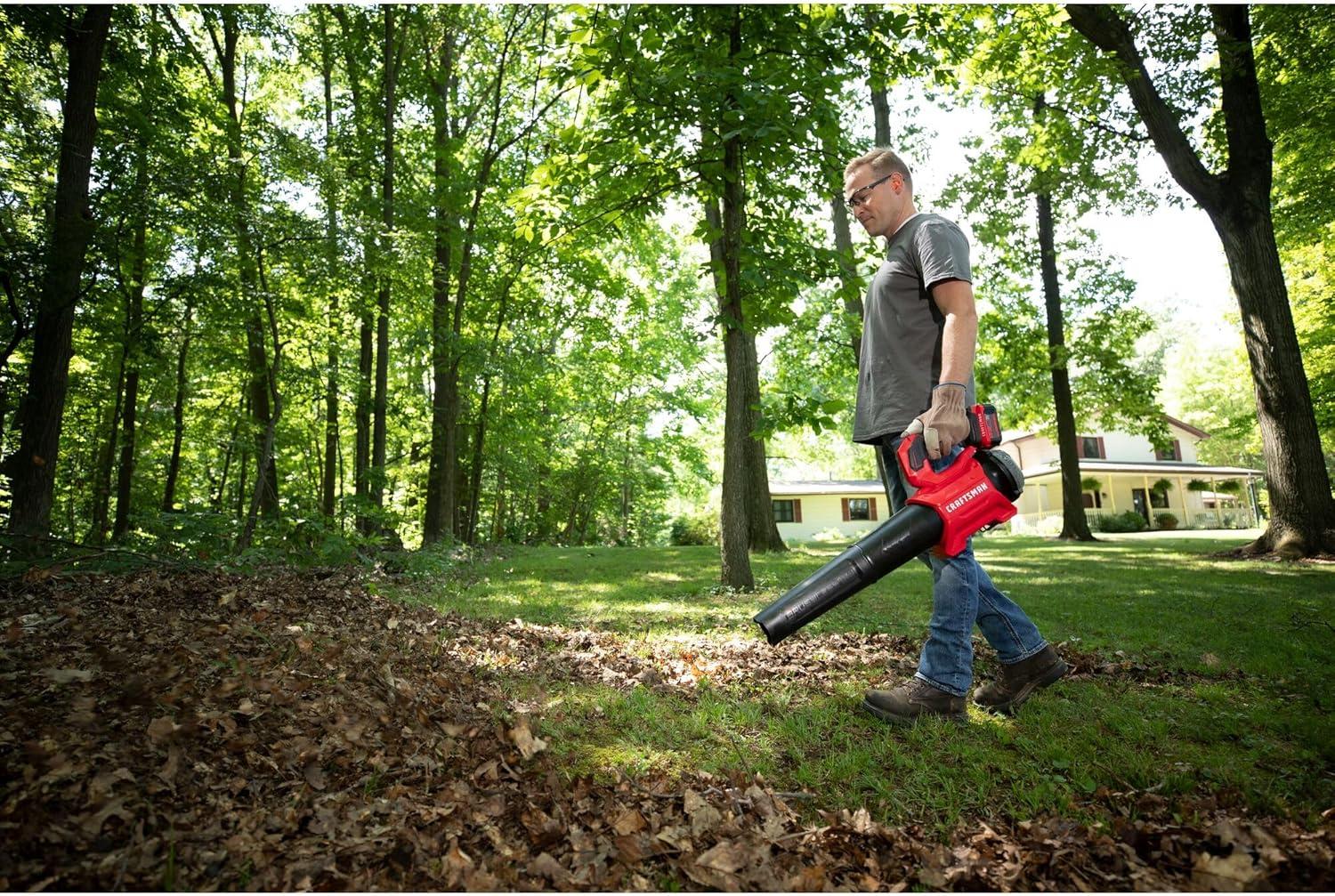 image:imageCRAFTSMAN Leaf Blower Cordless with Battery and Charger V20 RP Up to 110 MPH Power Handheld Electric Leaf Blower Brushless Motor Lightweight 50Ah CMCBL730P1