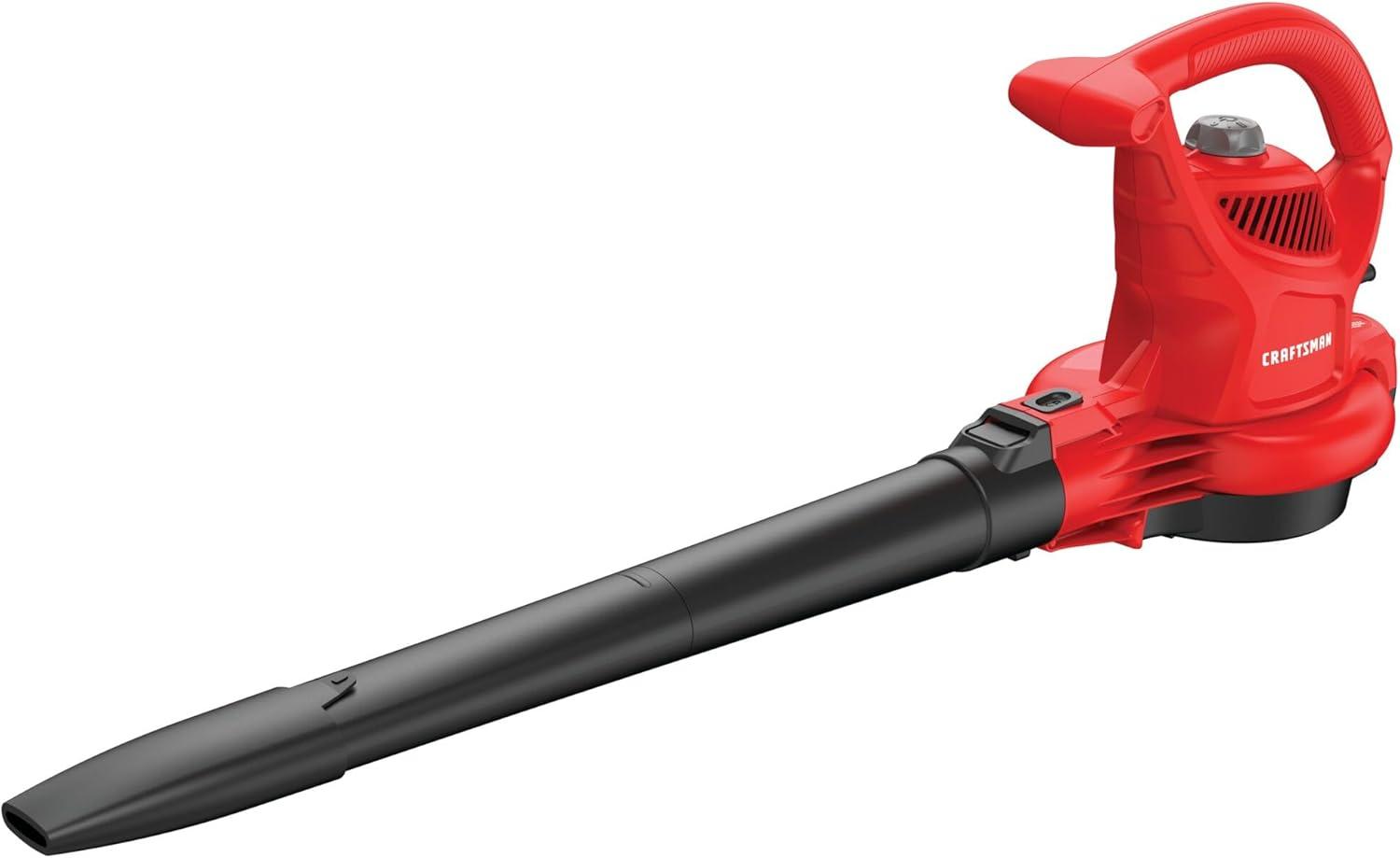image:imageCRAFTSMAN Leaf Blower Leaf Vacuum and Mulcher 3in1 Backpack Blower Up to 230 MPH 12 Amp Corded Electric CMEBL700230 MPH BlowerVAC