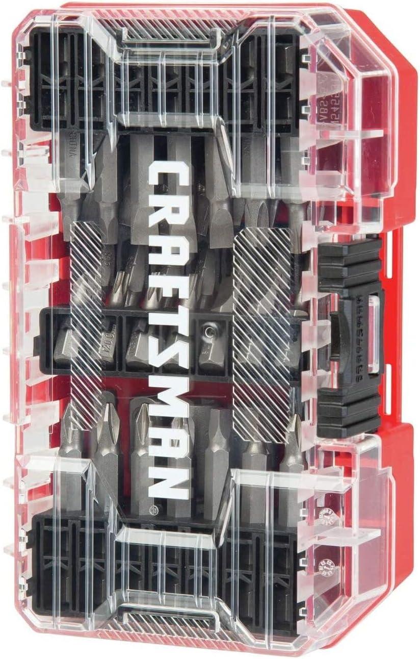 image:imageCRAFTSMAN Screwdriver Bit Set 47Piece Includes Bit Tips and Power Bits Nut Driver Set Socket Adapters Compatible with VersaTrack CMAF124747 pc