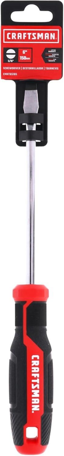 image:imageCRAFTSMAN Screwdriver SL516 in x 6 in Slotted Magnetic Tip Comfort Grip CMHT65165