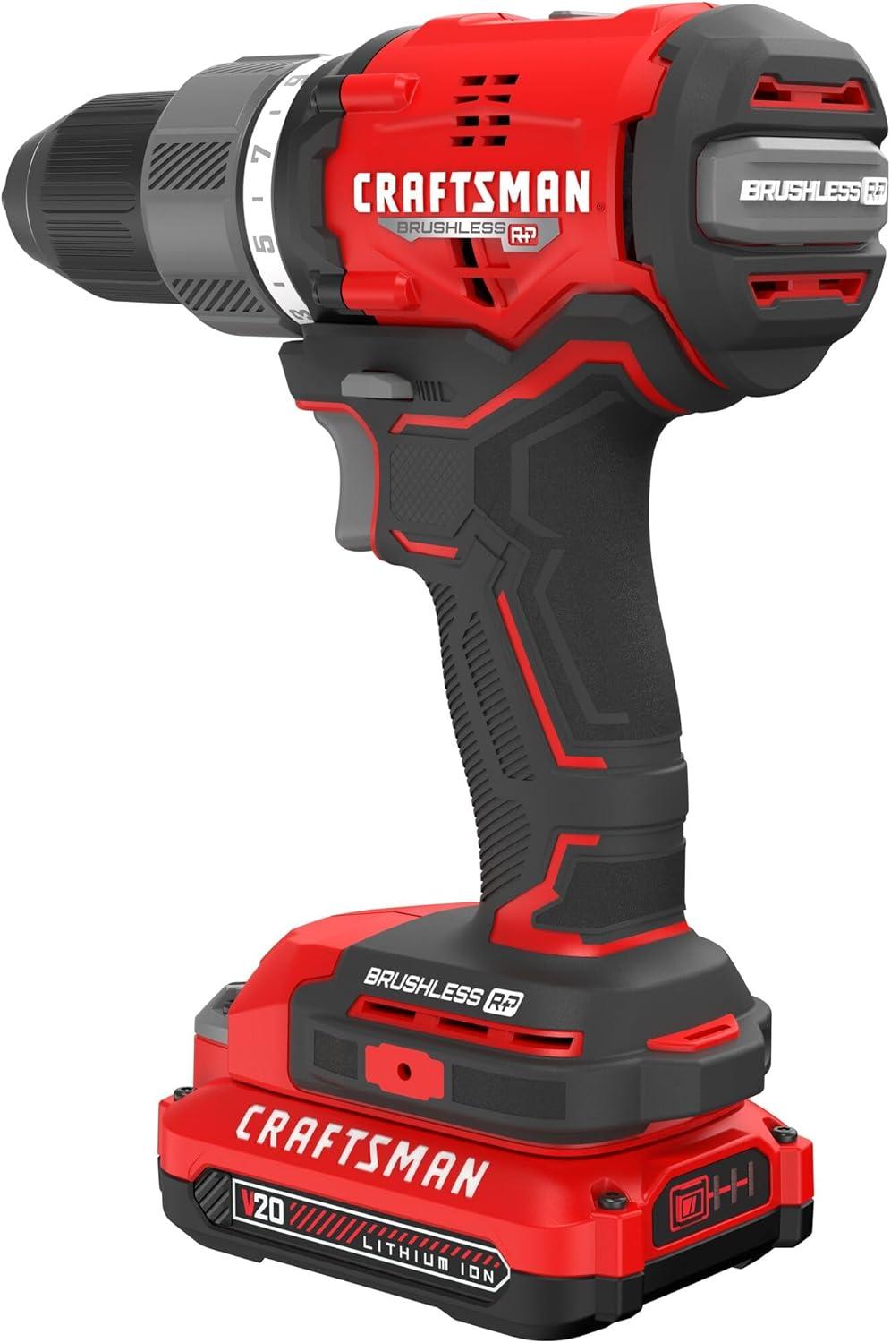 image:imageCRAFTSMAN V20 12 Inch Cordless DrillDriver Kit with 1 Battery and Charger CMCD713C1