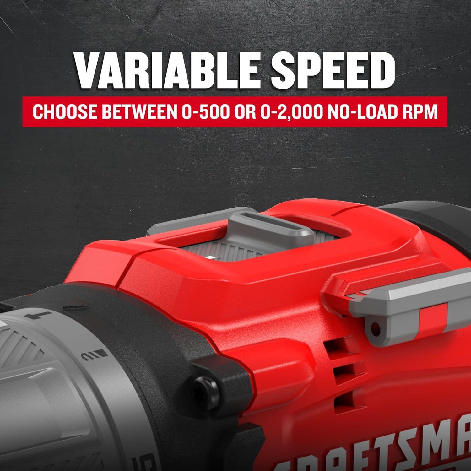 image:imageCRAFTSMAN V20 12 Inch Cordless Hammer Drill Bare Tool Only CMCD726B