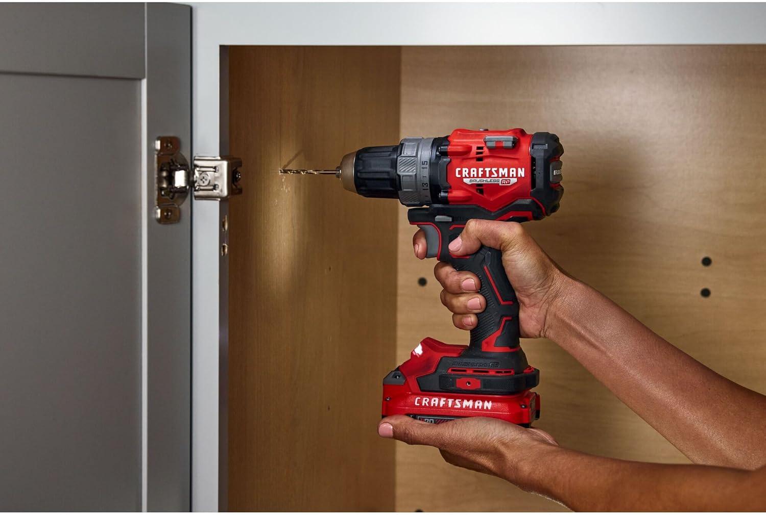 image:imageCRAFTSMAN V20 12 Inch DrillDriver Kit with 2 Batteries and Charger CMCD725D2