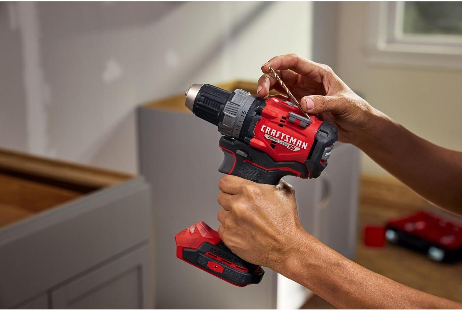 image:imageCRAFTSMAN V20 12 Inch DrillDriver Kit with 2 Batteries and Charger CMCD725D2
