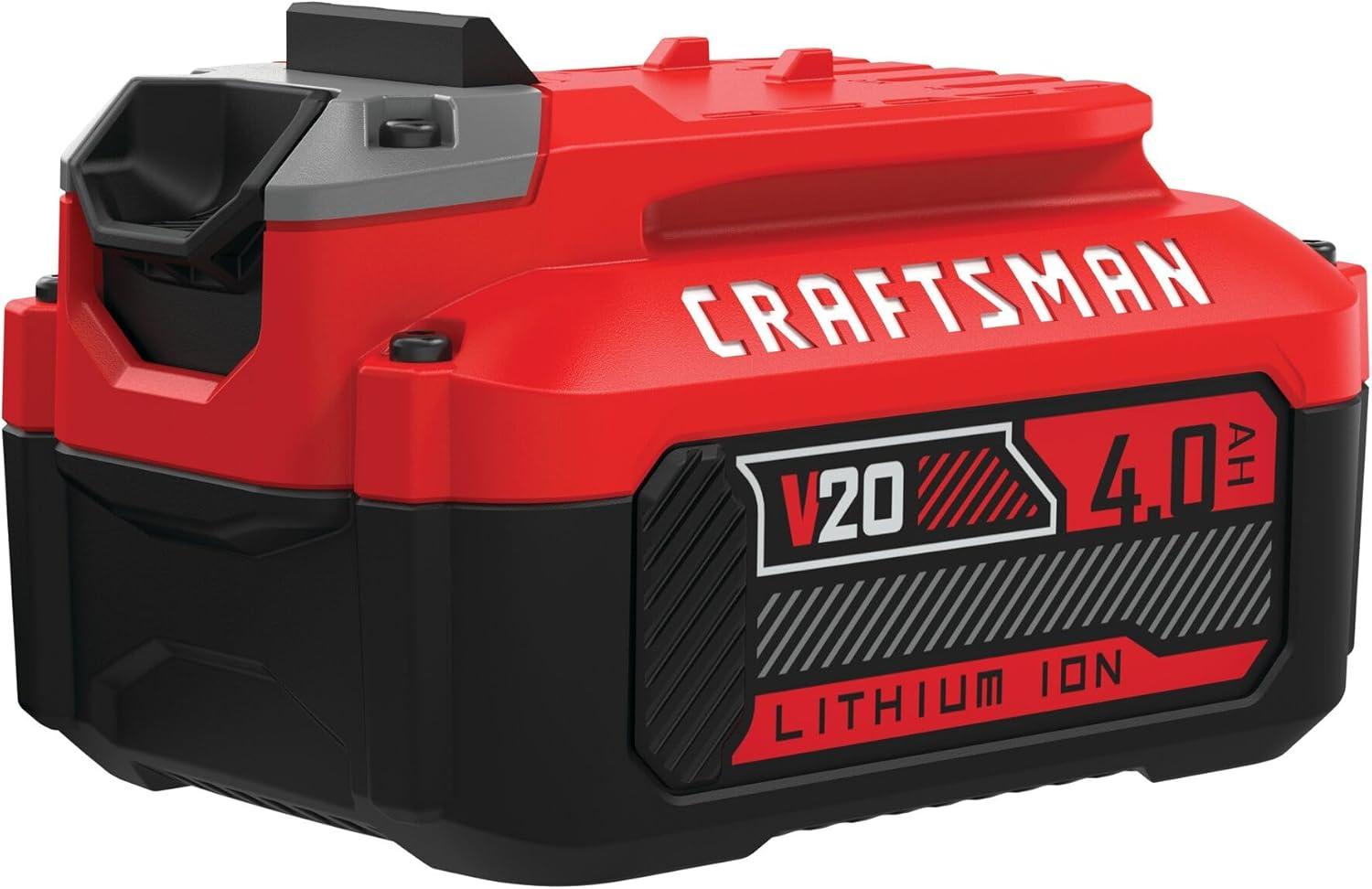 image:imageCRAFTSMAN V20 4Ah Lithium Ion Power Tool Battery 2Pack CMCB20422 Batteries Charger