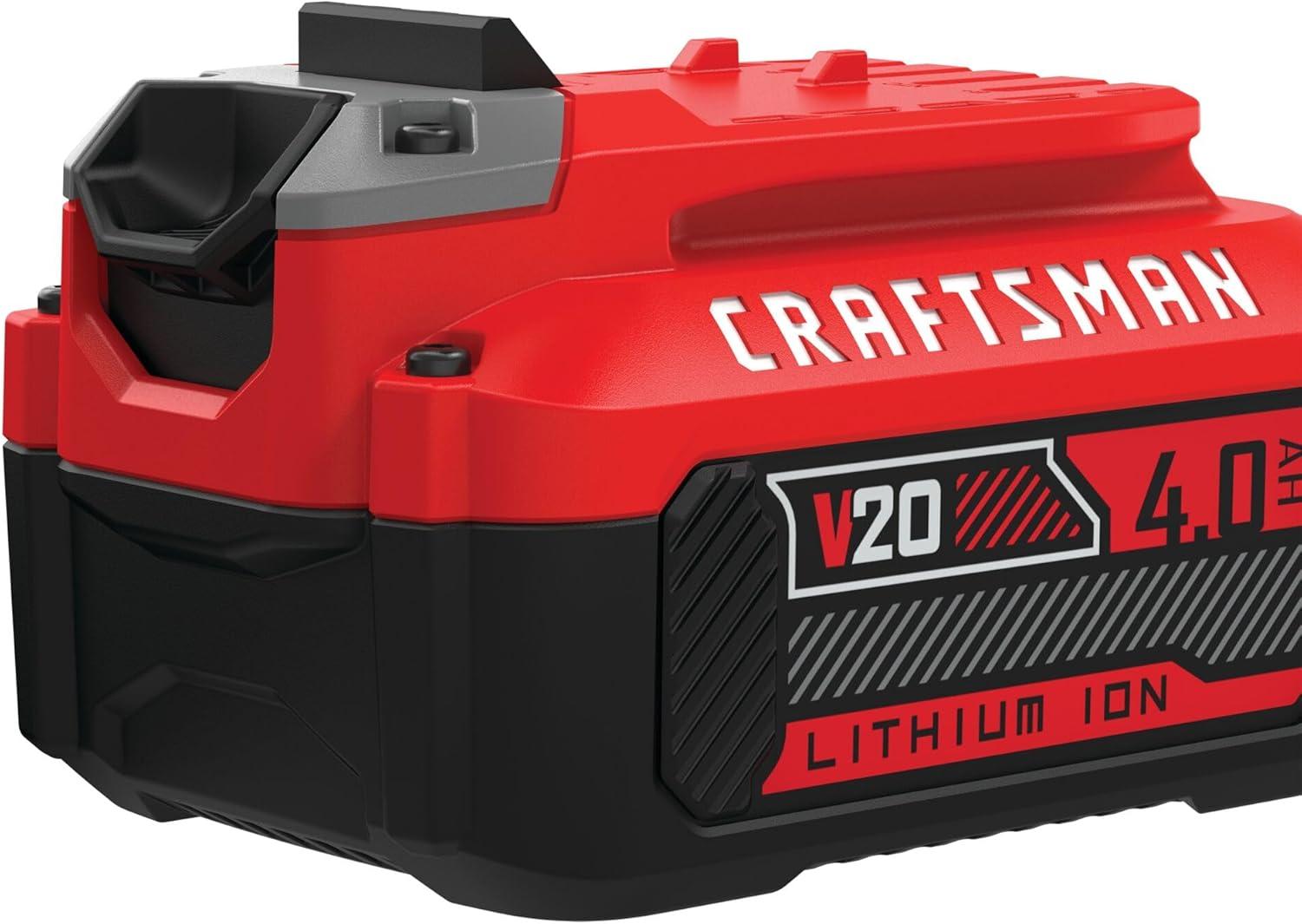 image:imageCRAFTSMAN V20 4Ah Lithium Ion Power Tool Battery 2Pack CMCB20422 Batteries Charger