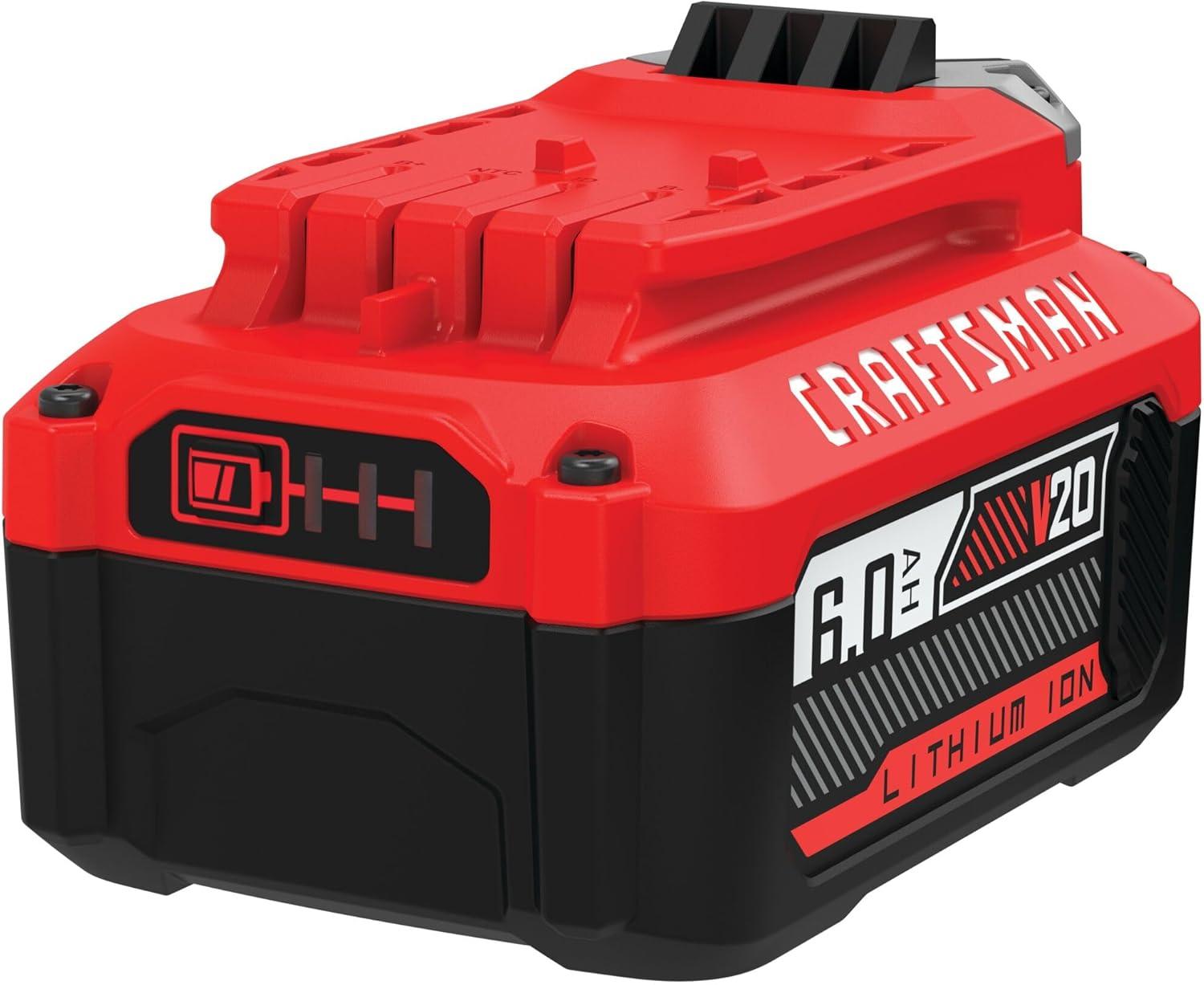 image:imageCRAFTSMAN V20 6Ah Lithium Ion Power Tool Battery CMCB206