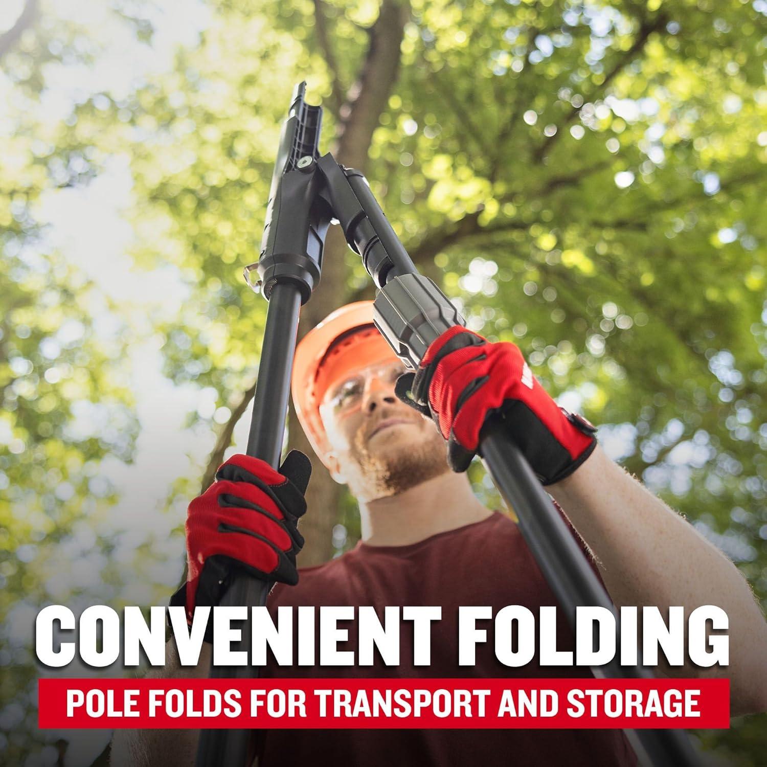 image:imageCRAFTSMAN V20 8 FT Cordless Pole Chainsaw for Tree Trimming with Battery and Charger Included CMCPS630D1