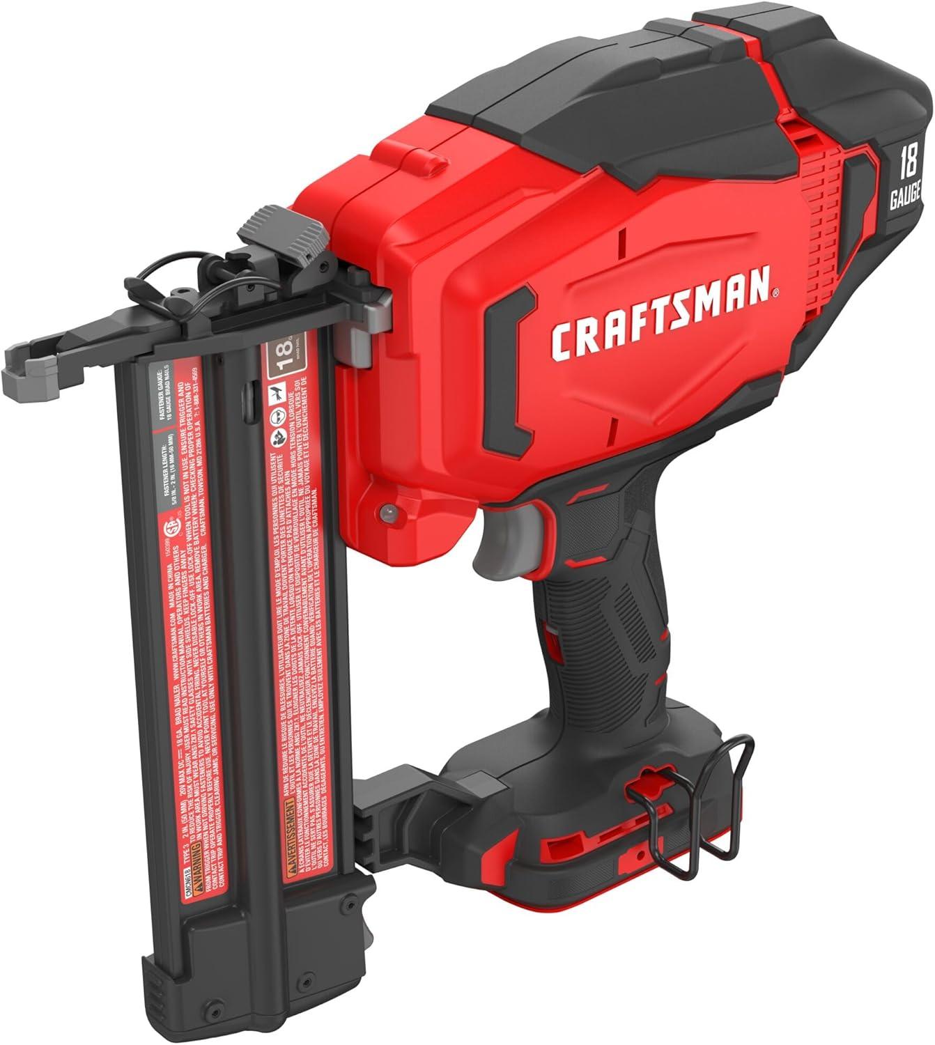 image:imageCRAFTSMAN V20 Brad Nailer 18GA Cordless Bare Tool Only CMCN618B