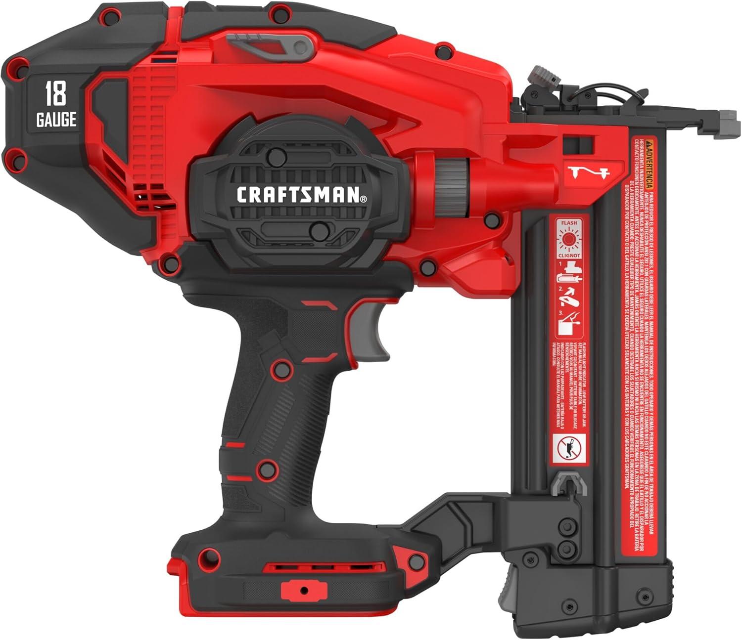 image:imageCRAFTSMAN V20 Brad Nailer 18GA Cordless Bare Tool Only CMCN618B