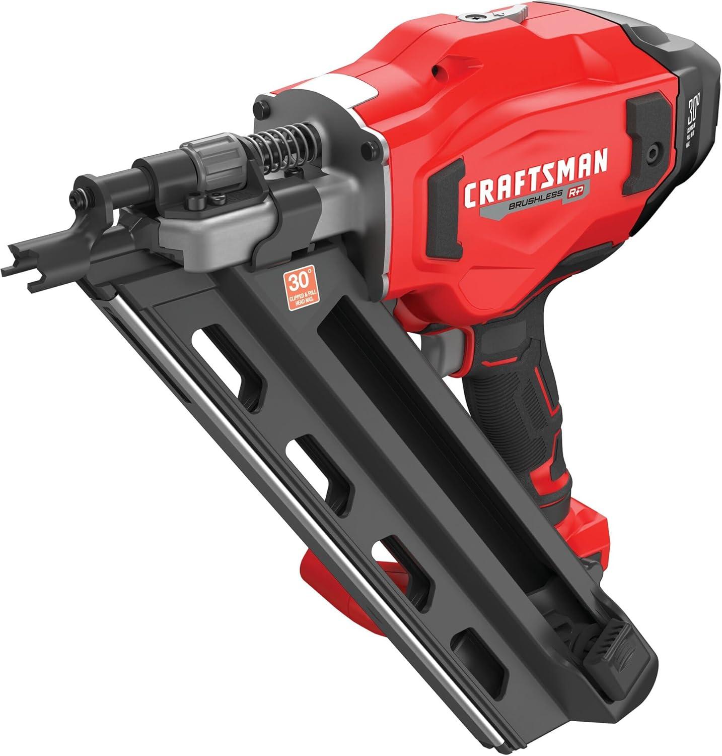 image:imageCRAFTSMAN V20 Brushless Cordless 30 Framing Nailer Tool Only CMCN630PTB