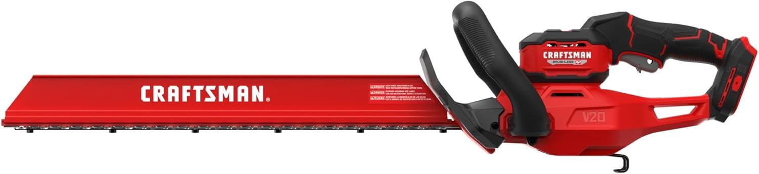 image:imageCRAFTSMAN V20 Brushless RP 22 in Cordless Hedge Trimmer Lightweight Bush Trimmer with Hedge Sweep Attachment Up to 2X Power Longer Runtime Tool Only CMCHT830B