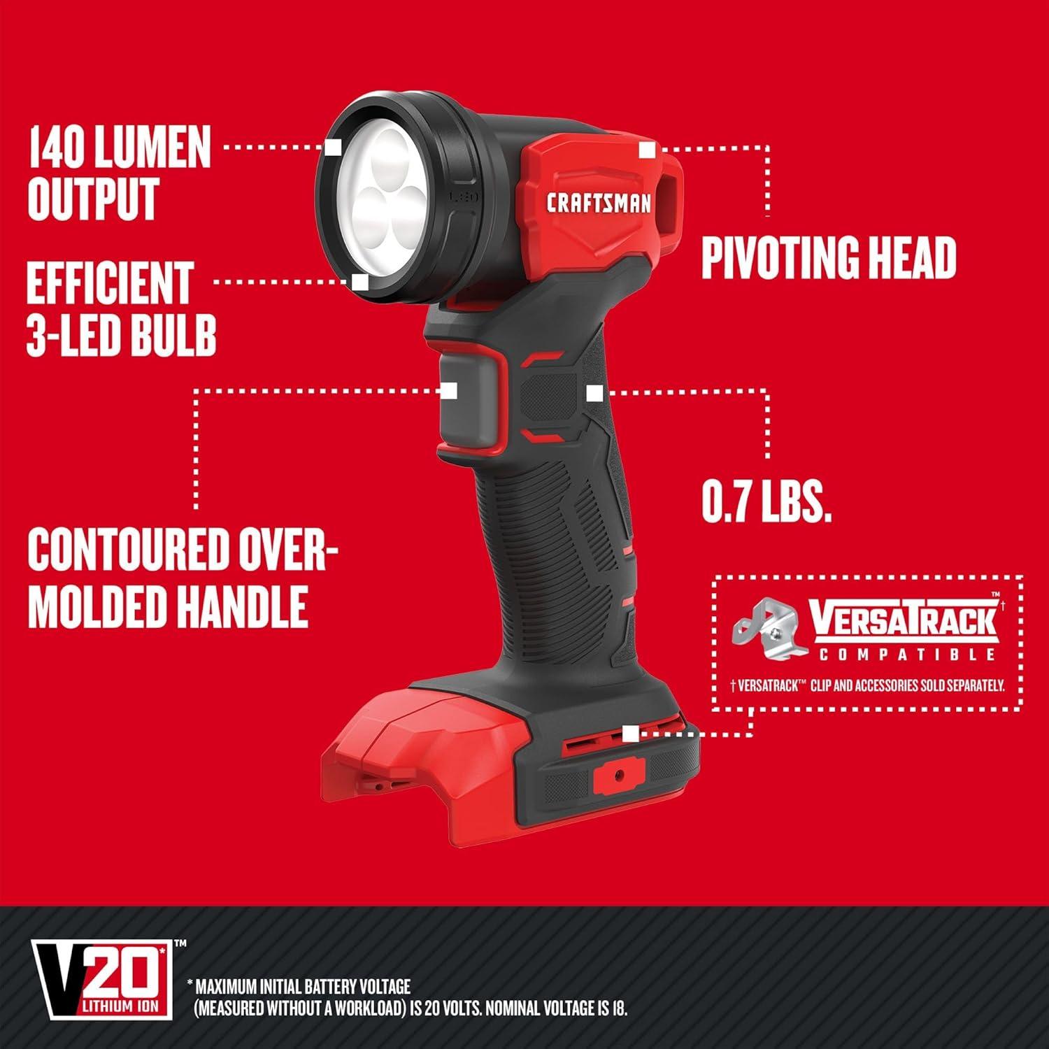 image:imageCRAFTSMAN V20 Cordless 4Tool Power Tool Combo Kit with 2 Batteries and Charger CMCK400D2