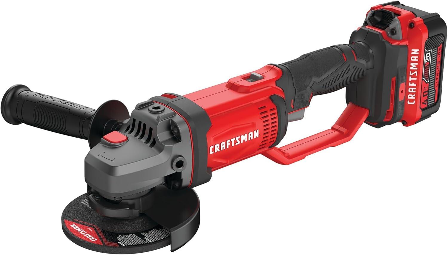 image:imageCRAFTSMAN V20 Cordless Angle Grinder Tool Kit 412 inch Battery and Charger Included CMCG400M1Tool Battery Charger