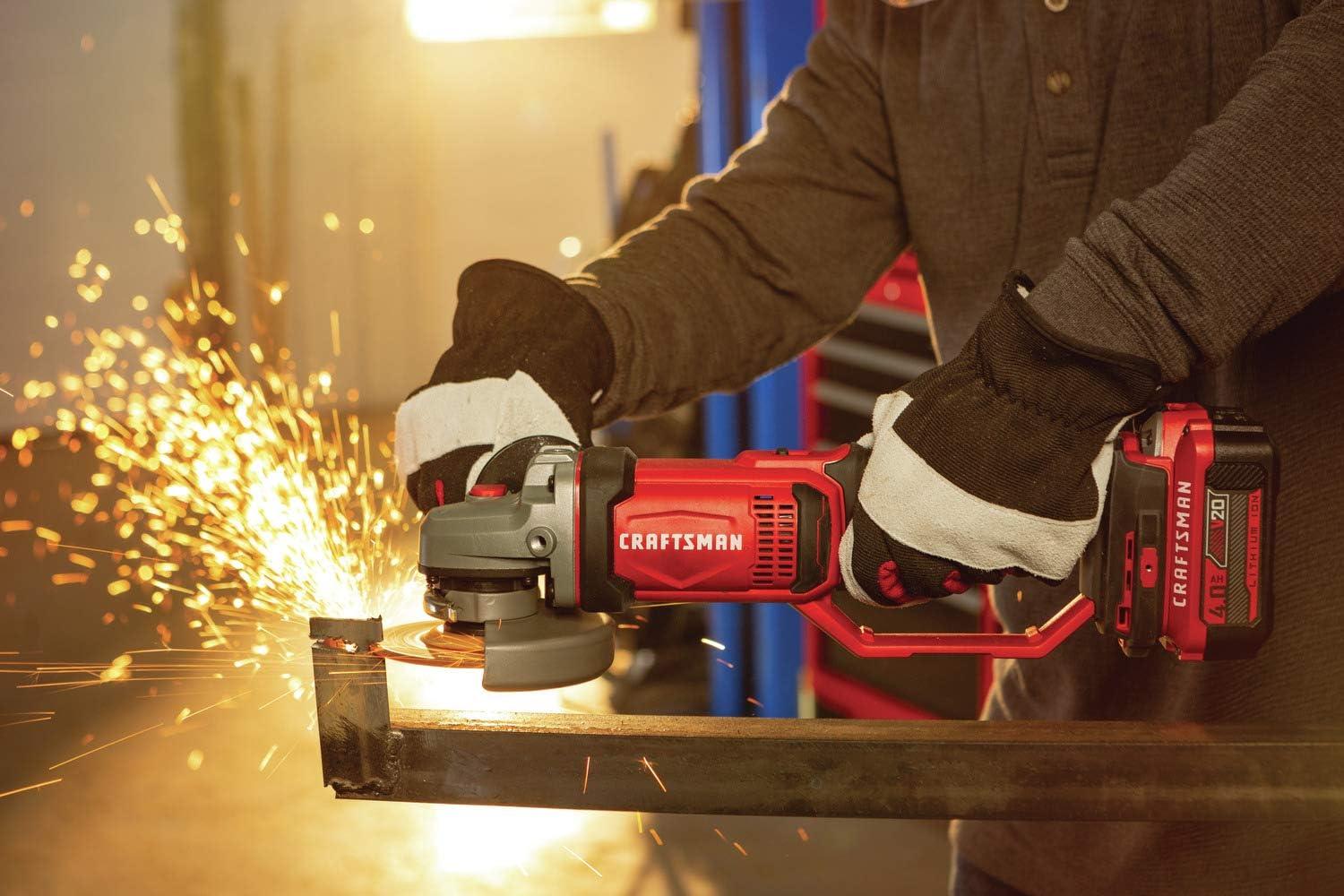 image:imageCRAFTSMAN V20 Cordless Angle Grinder Tool Kit 412 inch Battery and Charger Included CMCG400M1Tool Battery Charger