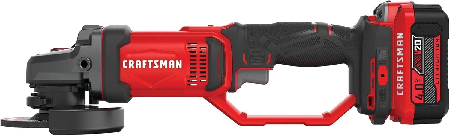image:imageCRAFTSMAN V20 Cordless Angle Grinder Tool Kit 412 inch Battery and Charger Included CMCG400M1Tool Battery Charger