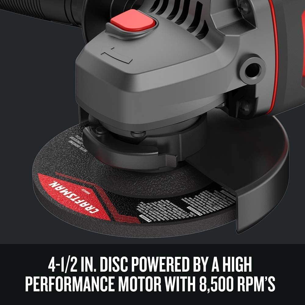 image:imageCRAFTSMAN V20 Cordless Angle Grinder Tool Kit 412 inch Battery and Charger Included CMCG400M1Tool Battery Charger