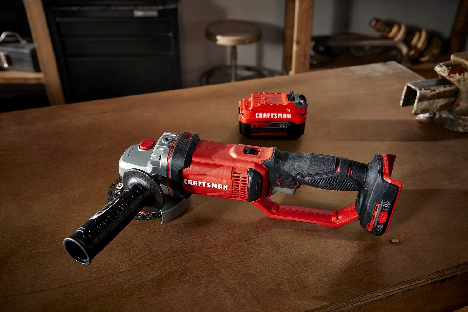 image:imageCRAFTSMAN V20 Cordless Angle Grinder Tool Kit 412 inch Battery and Charger Included CMCG400M1Tool Battery Charger