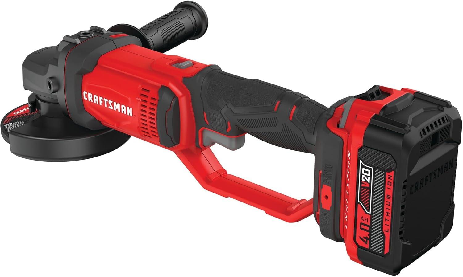 image:imageCRAFTSMAN V20 Cordless Angle Grinder Tool Kit 412 inch Battery and Charger Included CMCG400M1Tool Battery Charger