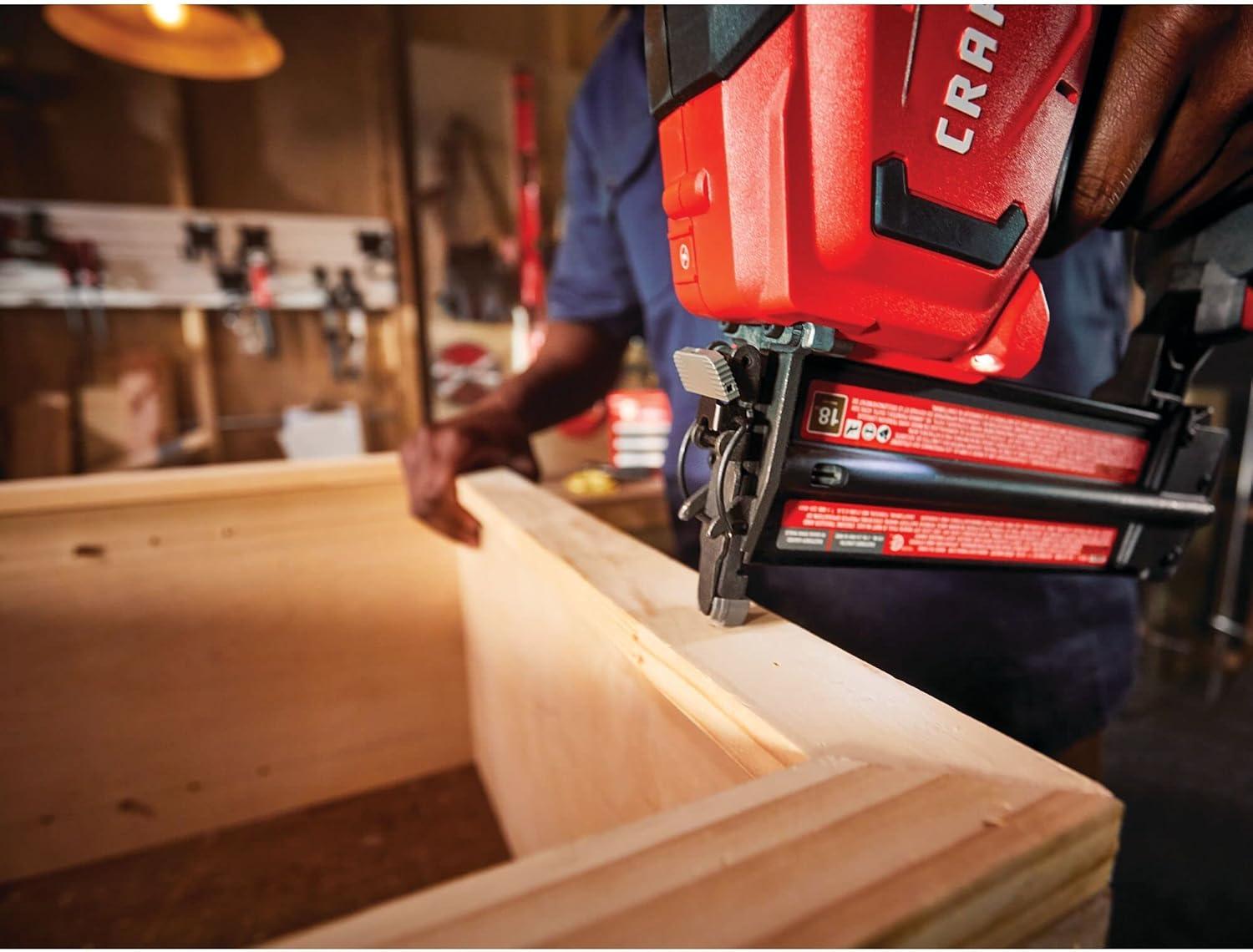 image:imageCRAFTSMAN V20 Cordless Brad Nailer 18 Gauge Nail Gun with Battery and Charger CMCN618C118GA Brad Nailer Kit