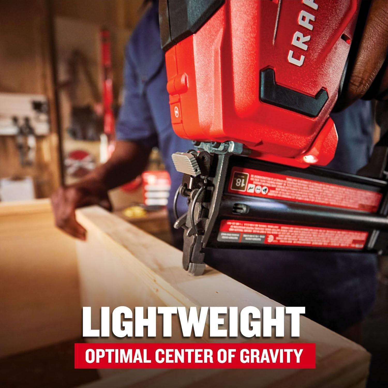 image:imageCRAFTSMAN V20 Cordless Brad Nailer 18 Gauge Nail Gun with Battery and Charger CMCN618C118GA Brad Nailer Kit