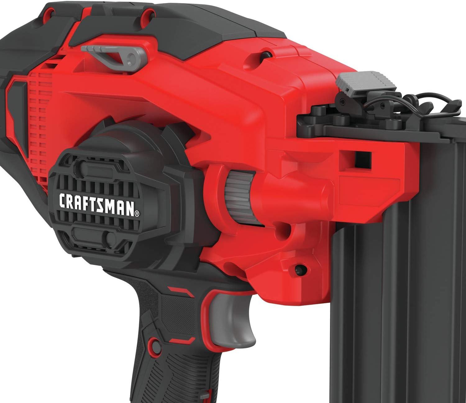 image:imageCRAFTSMAN V20 Cordless Brad Nailer 18 Gauge Nail Gun with Battery and Charger CMCN618C118GA Brad Nailer Kit