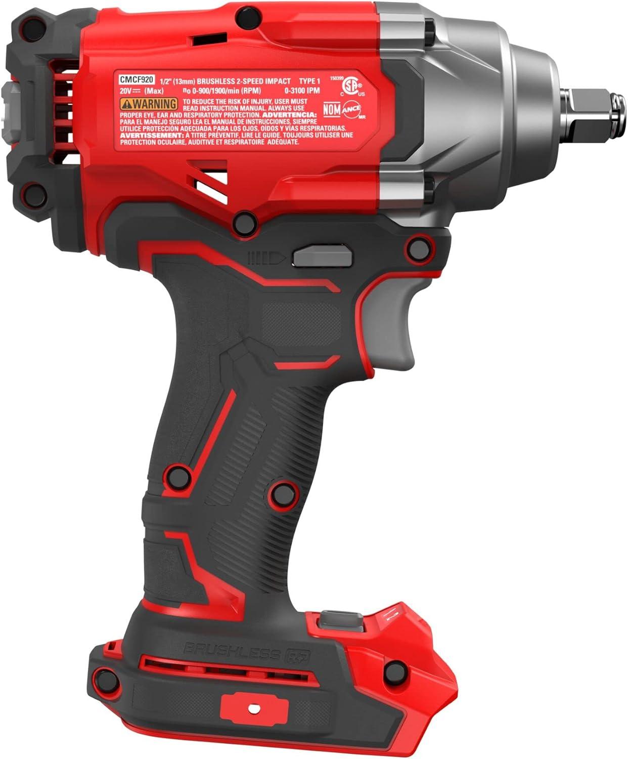 image:imageCRAFTSMAN V20 Cordless Impact Wrench 12 inch Bare Tool Only CMCF921B