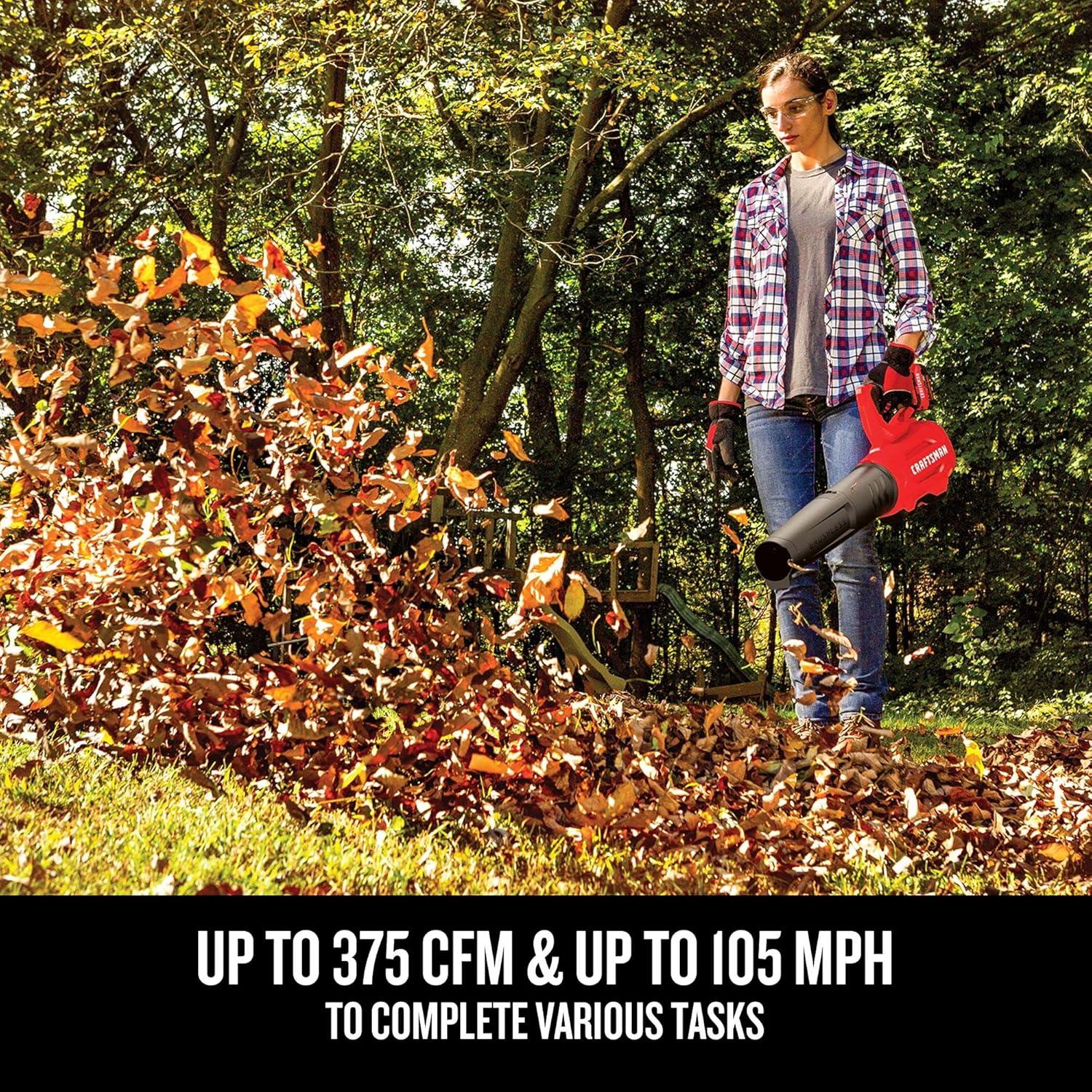 image:imageCRAFTSMAN V20 Cordless Leaf Blower Battery amp Charger Included CMCBL720M1w4Ah Battery