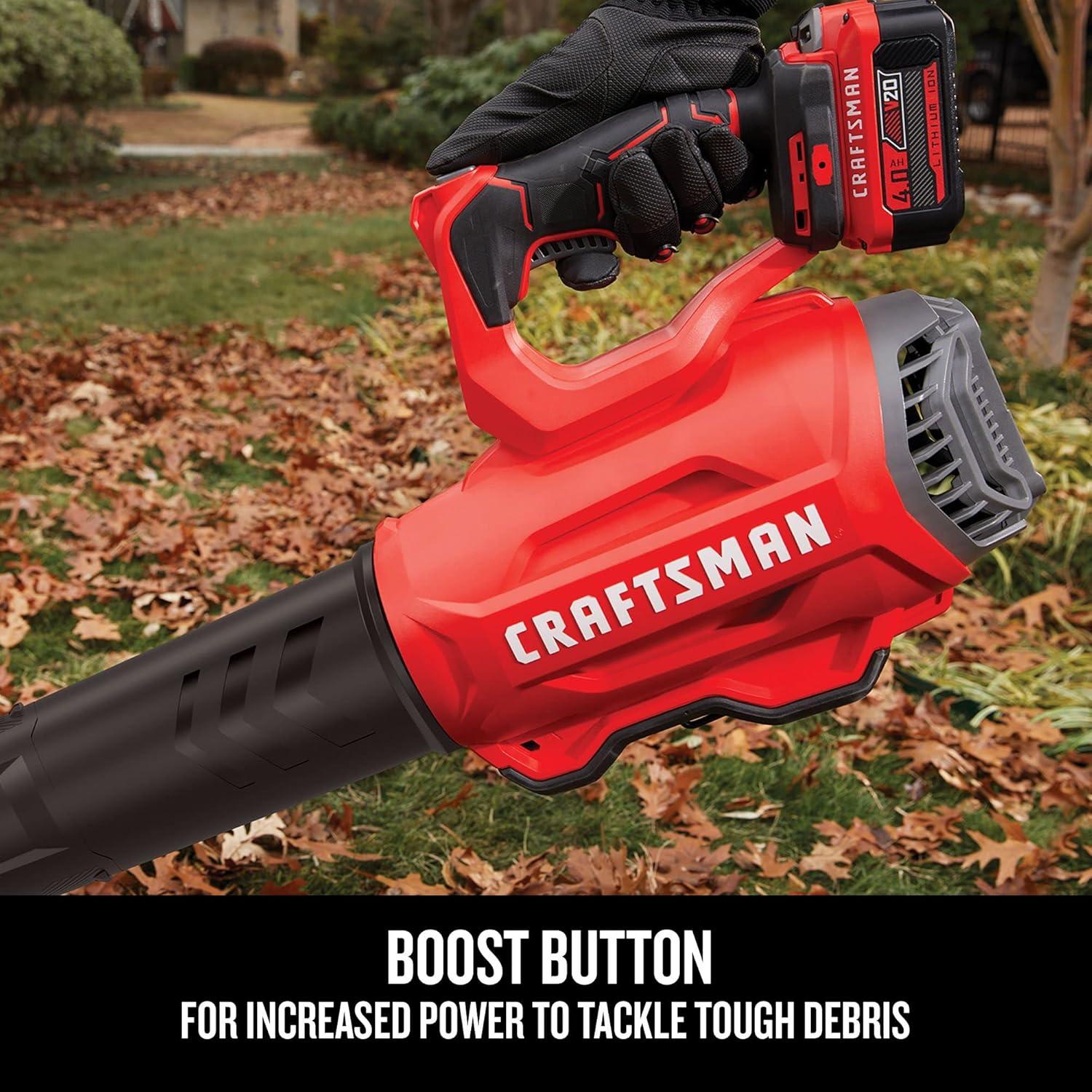 image:imageCRAFTSMAN V20 Cordless Leaf Blower Battery amp Charger Included CMCBL720M1w4Ah Battery