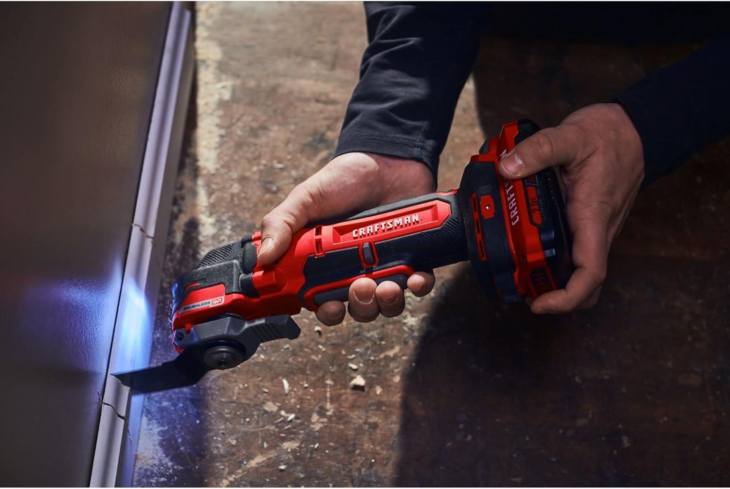 image:imageCRAFTSMAN V20 Cordless Oscillating Tool MultiTool Up to 19000 OPM Bare Tool Only CMCE565B