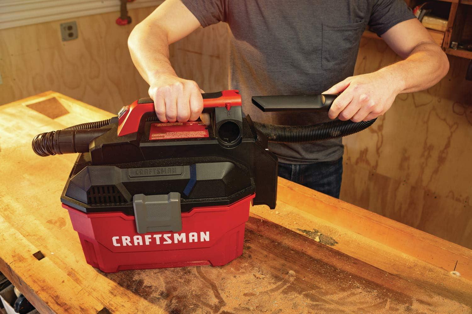 image:imageCRAFTSMAN V20 Cordless Vacuum Cleaner Shop Vac WetDry 2 Gallon 7ft Hose Bare Tool Only CMCV002BWetDry Vac Tool Only