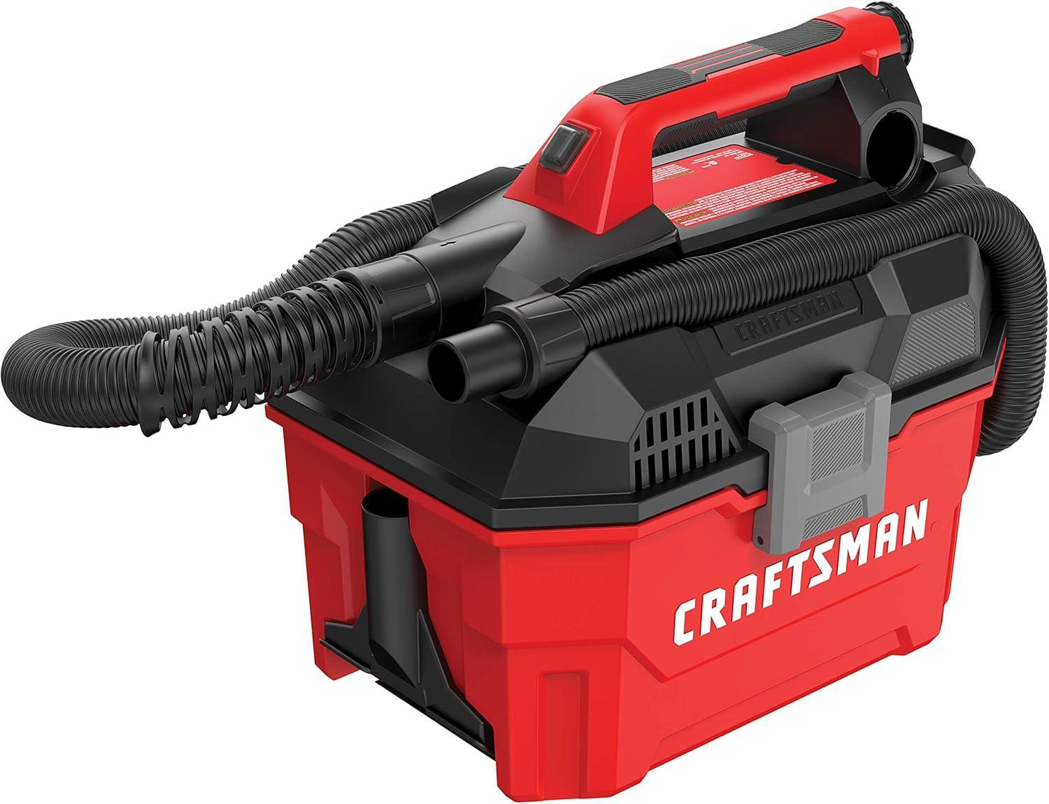 image:imageCRAFTSMAN V20 Cordless Vacuum Cleaner Shop Vac WetDry 2 Gallon 7ft Hose Bare Tool Only CMCV002BWetDry Vac Tool Only