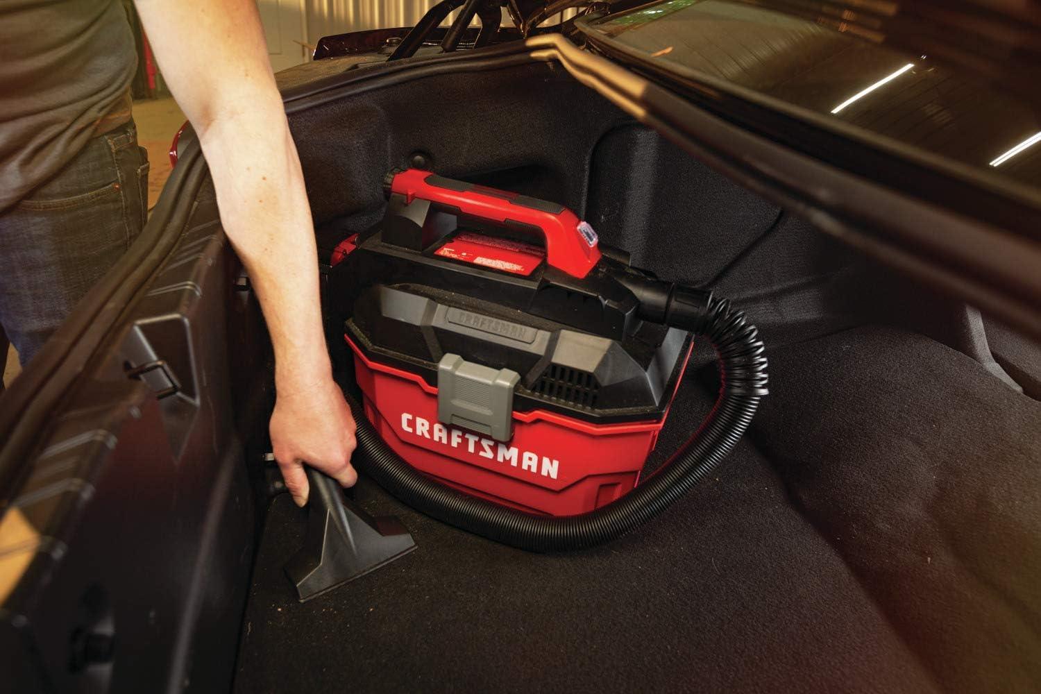 image:imageCRAFTSMAN V20 Cordless Vacuum Cleaner Shop Vac WetDry 2 Gallon 7ft Hose Bare Tool Only CMCV002BWetDry Vac Tool Only