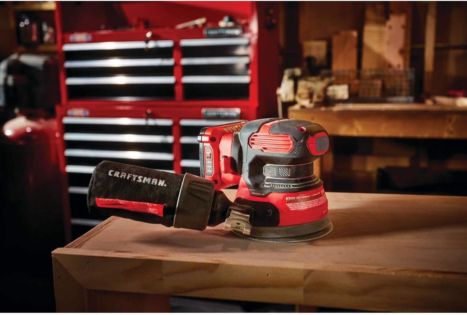 image:imageCRAFTSMAN V20 Orbital Sander Cordless 12000 OPM Bare Tool Only CMCW220BRandom Orbit Sander Tool Only
