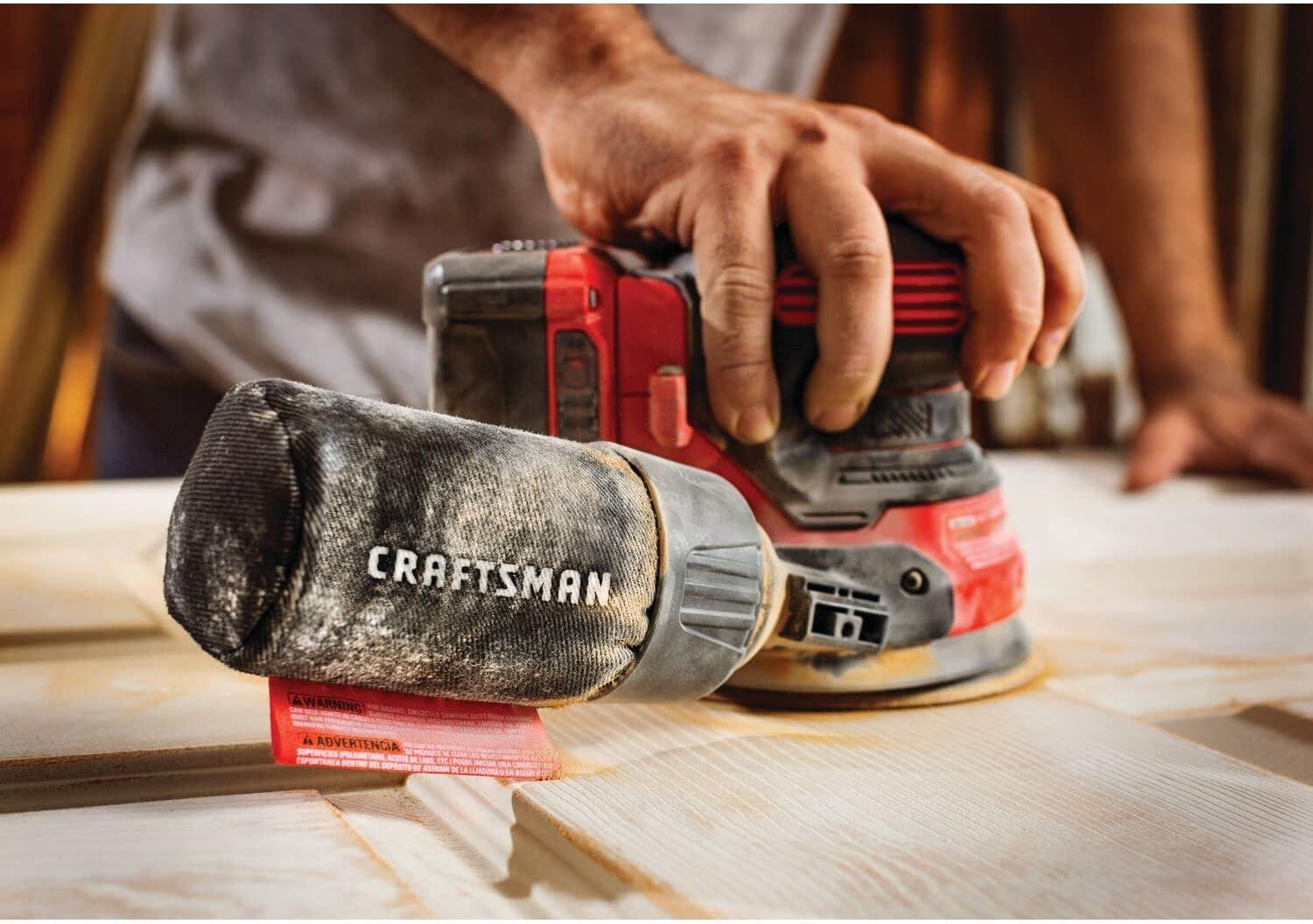 image:imageCRAFTSMAN V20 Orbital Sander Cordless 12000 OPM Bare Tool Only CMCW220BRandom Orbit Sander Tool Only