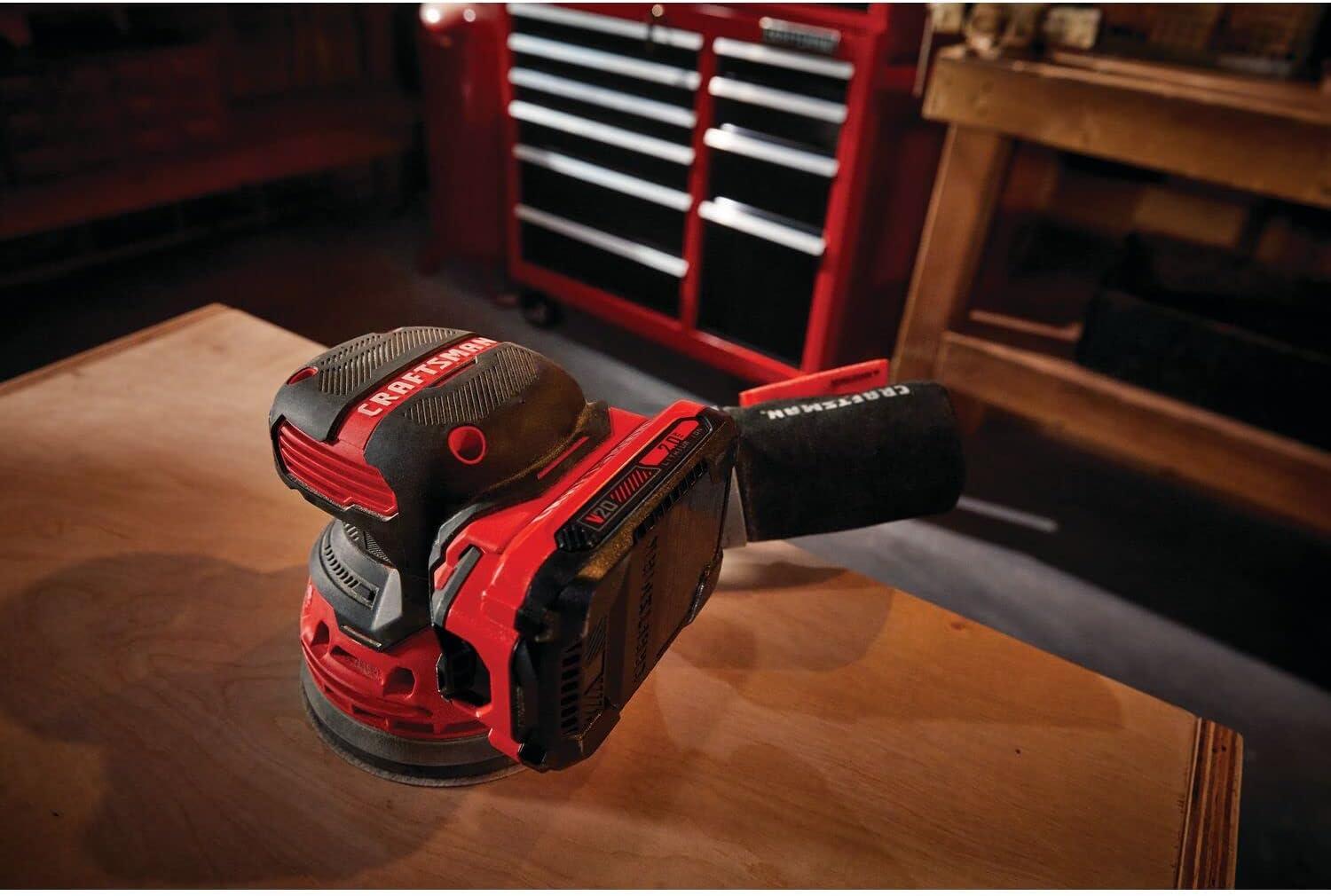 image:imageCRAFTSMAN V20 Orbital Sander Cordless 12000 OPM Bare Tool Only CMCW220BRandom Orbit Sander Tool Only
