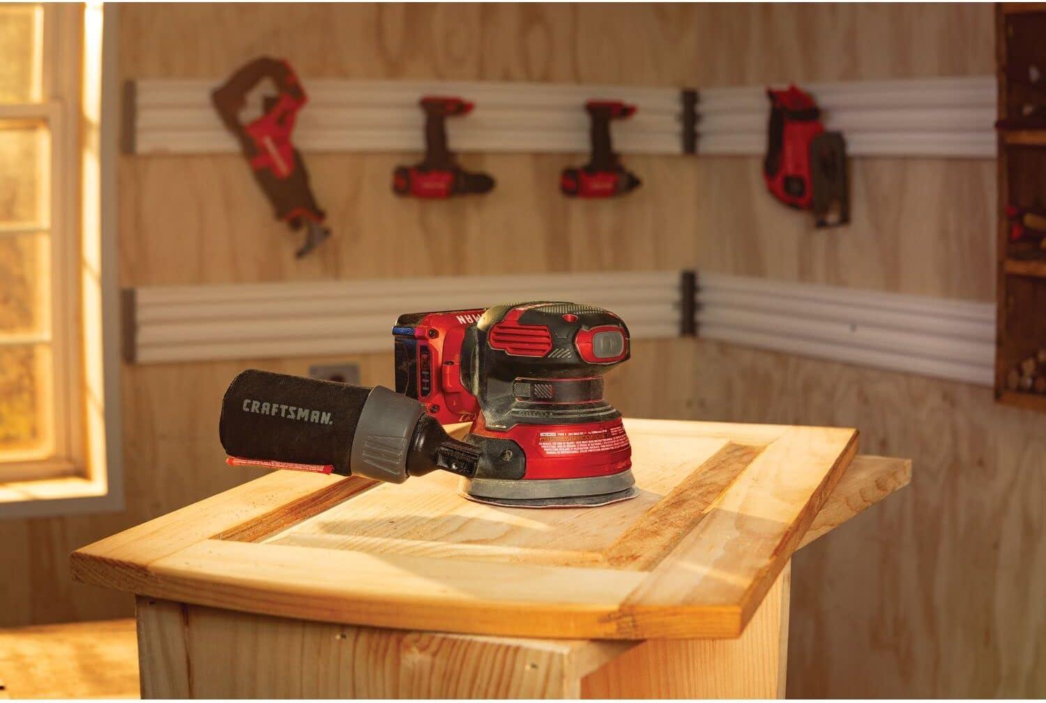 image:imageCRAFTSMAN V20 Orbital Sander Cordless 12000 OPM Bare Tool Only CMCW220BRandom Orbit Sander Tool Only