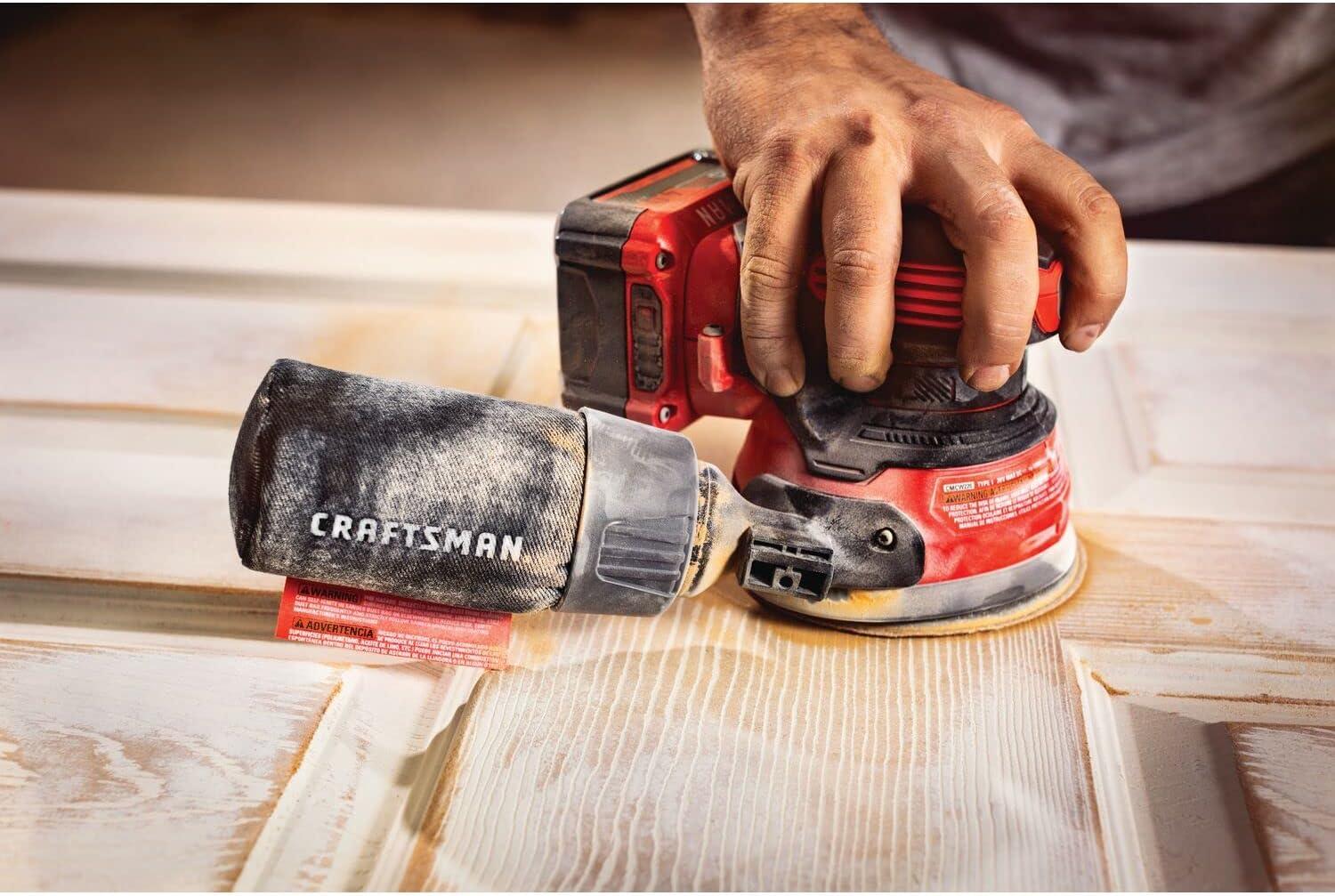 image:imageCRAFTSMAN V20 Orbital Sander Cordless 12000 OPM Bare Tool Only CMCW220BRandom Orbit Sander Tool Only
