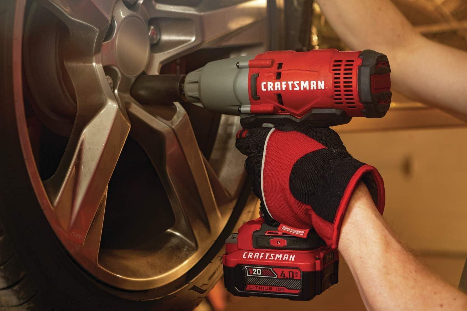 image:imageCRAFTSMAN V20 RP 12 inch Cordless Impact Wrench Kit Brushless 4Ah Battery and Charger Included CMCF900M1Impact Wrench Kit