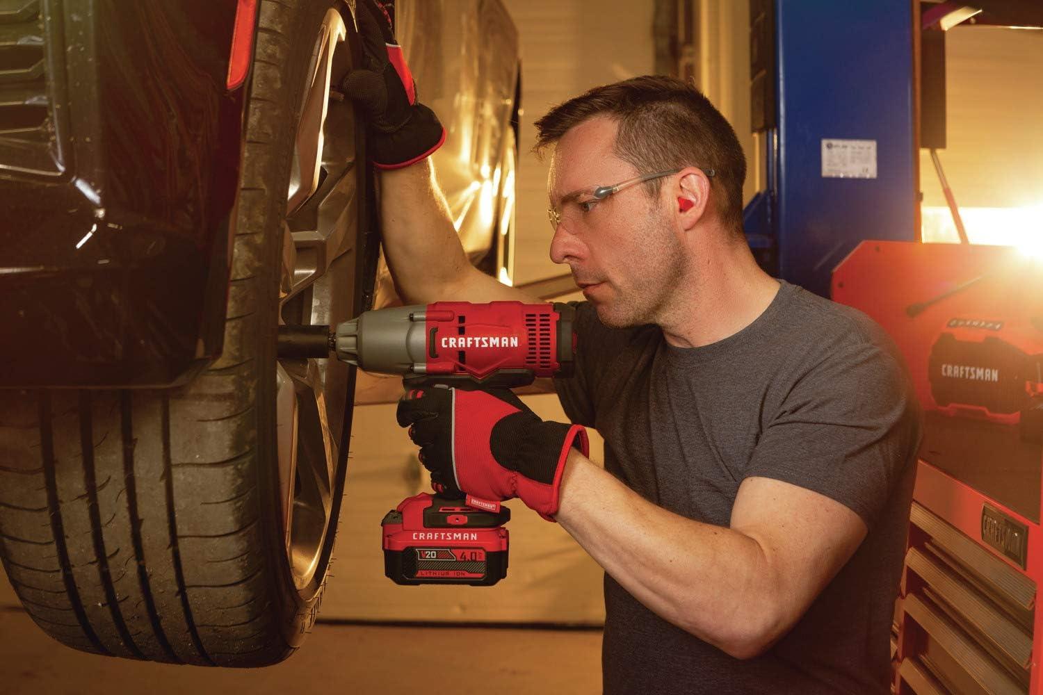 image:imageCRAFTSMAN V20 RP 12 inch Cordless Impact Wrench Kit Brushless 4Ah Battery and Charger Included CMCF900M1Impact Wrench Kit