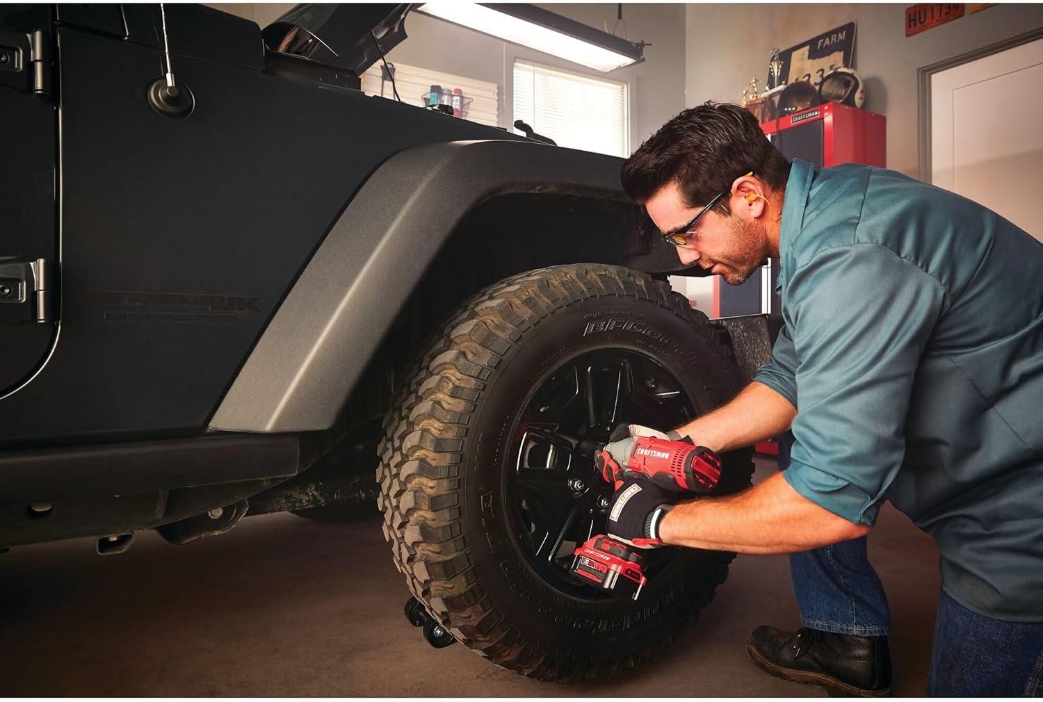 image:imageCRAFTSMAN V20 RP 12 inch Cordless Impact Wrench Kit Brushless 4Ah Battery and Charger Included CMCF900M1Impact Wrench Only