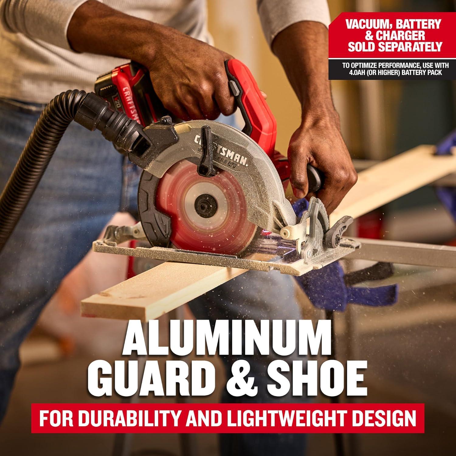 image:imageCRAFTSMAN V20 RP Cordless Circular Saw 714 inch Bare Tool Only CMCS551B