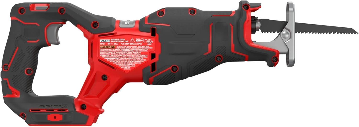 image:imageCRAFTSMAN V20 RP Cordless Reciprocating Saw 3200 RPM 8 inch Bare Tool Only CMCS351B