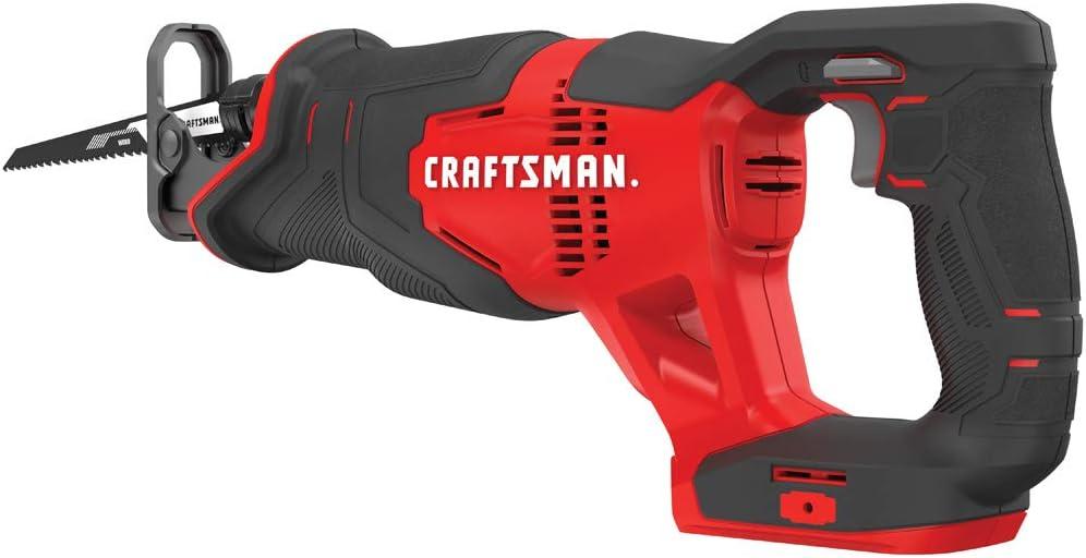 image:imageCRAFTSMAN V20 Reciprocating Saw Cordless 3000 RPM Variable Speed Trigger Quick Easy Blade Change Bare Tool Only CMCS300BRecip Saw Only