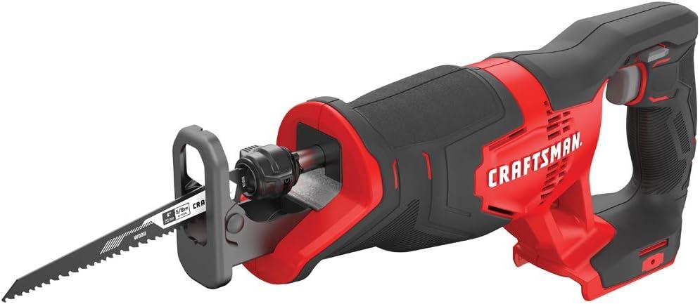image:imageCRAFTSMAN V20 Reciprocating Saw Cordless 3000 RPM Variable Speed Trigger Quick Easy Blade Change Bare Tool Only CMCS300BRecip Saw Only